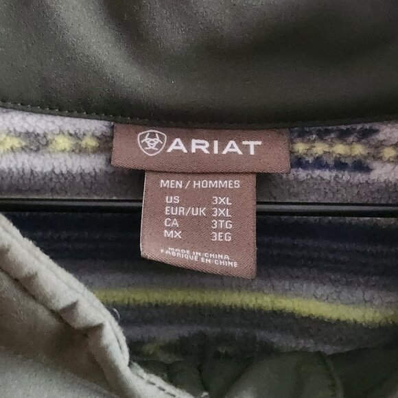 Ariat Logo 2.0 Softshell Jacket Mens 3XL Green Wind Water Resistant Western - Picture 4 of 16